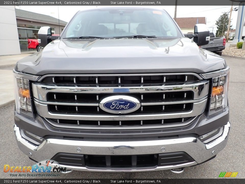 2021 Ford F150 Lariat SuperCrew 4x4 Carbonized Gray / Black Photo #8