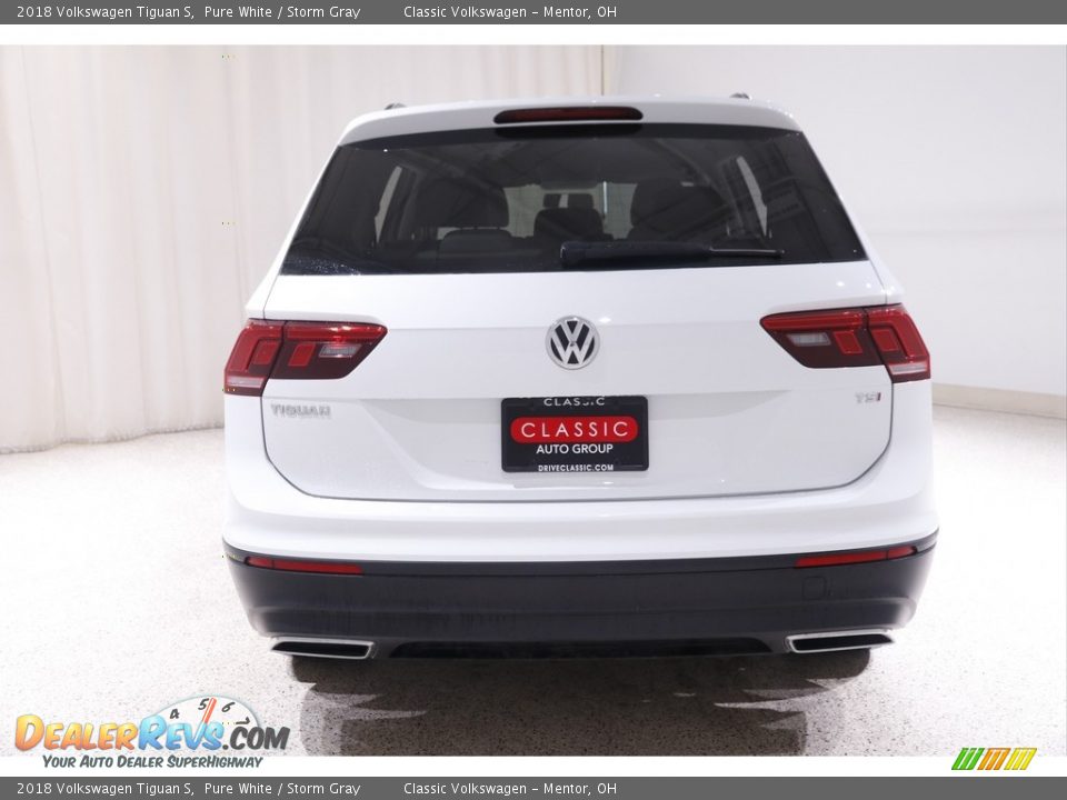 2018 Volkswagen Tiguan S Pure White / Storm Gray Photo #16