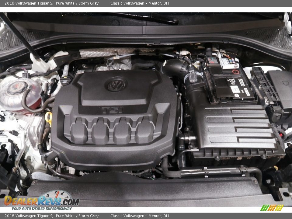 2018 Volkswagen Tiguan S Pure White / Storm Gray Photo #17