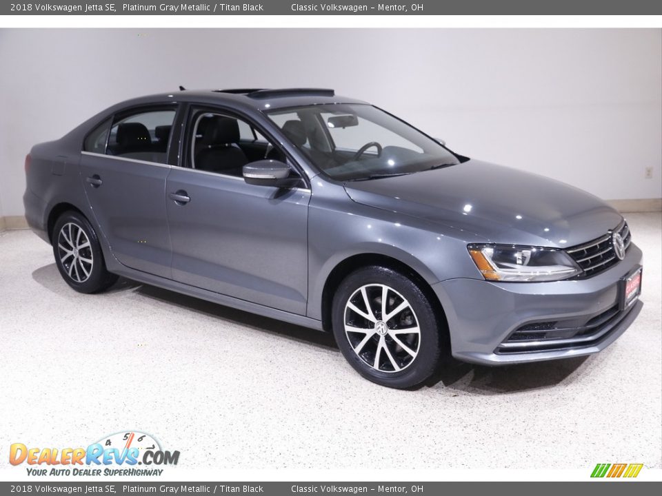 2018 Volkswagen Jetta SE Platinum Gray Metallic / Titan Black Photo #1
