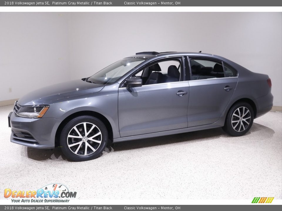 2018 Volkswagen Jetta SE Platinum Gray Metallic / Titan Black Photo #3