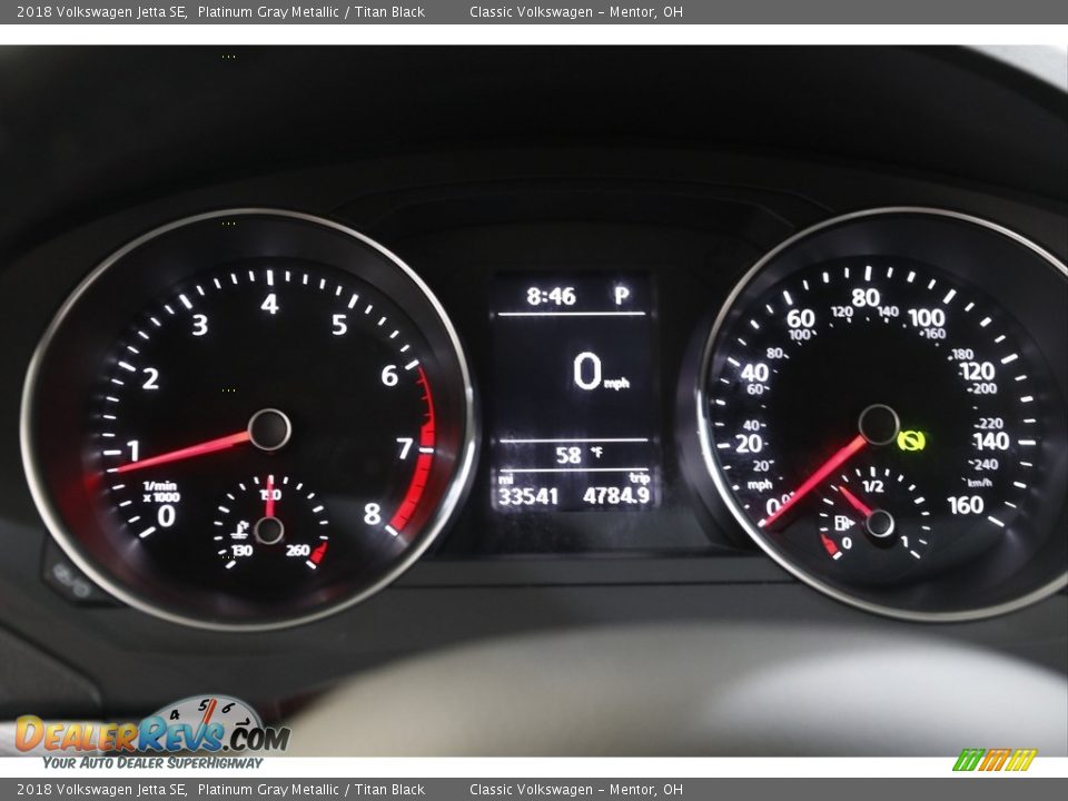 2018 Volkswagen Jetta SE Platinum Gray Metallic / Titan Black Photo #8