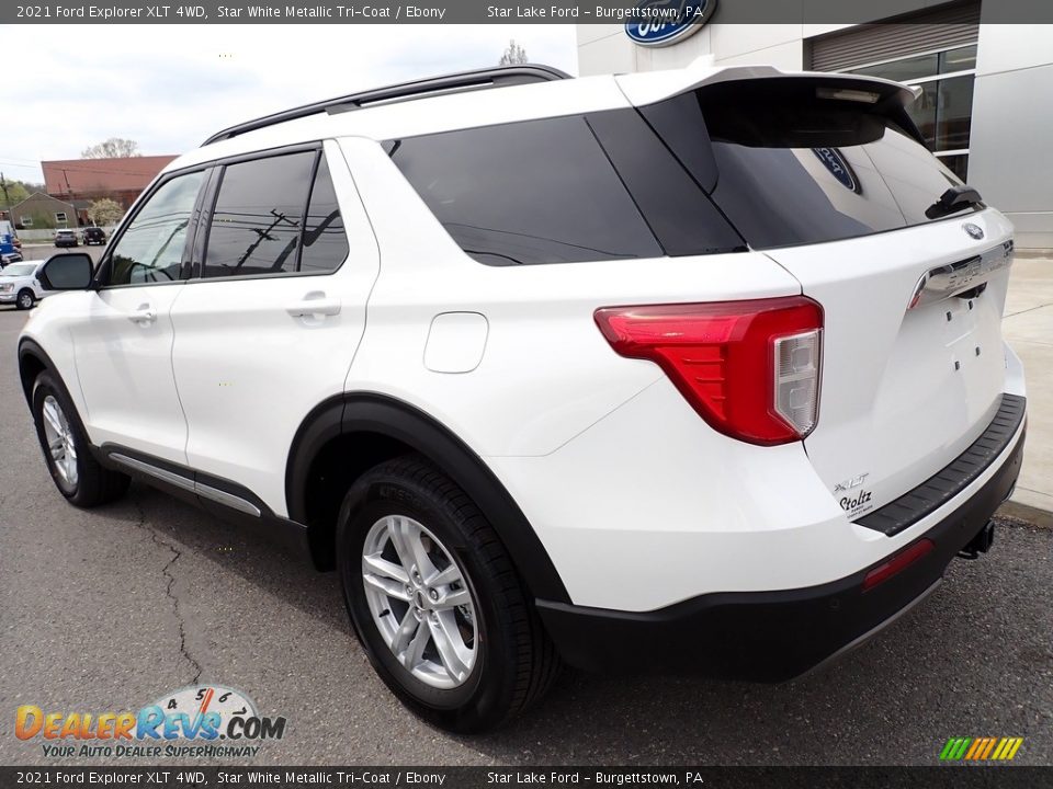 2021 Ford Explorer XLT 4WD Star White Metallic Tri-Coat / Ebony Photo #3