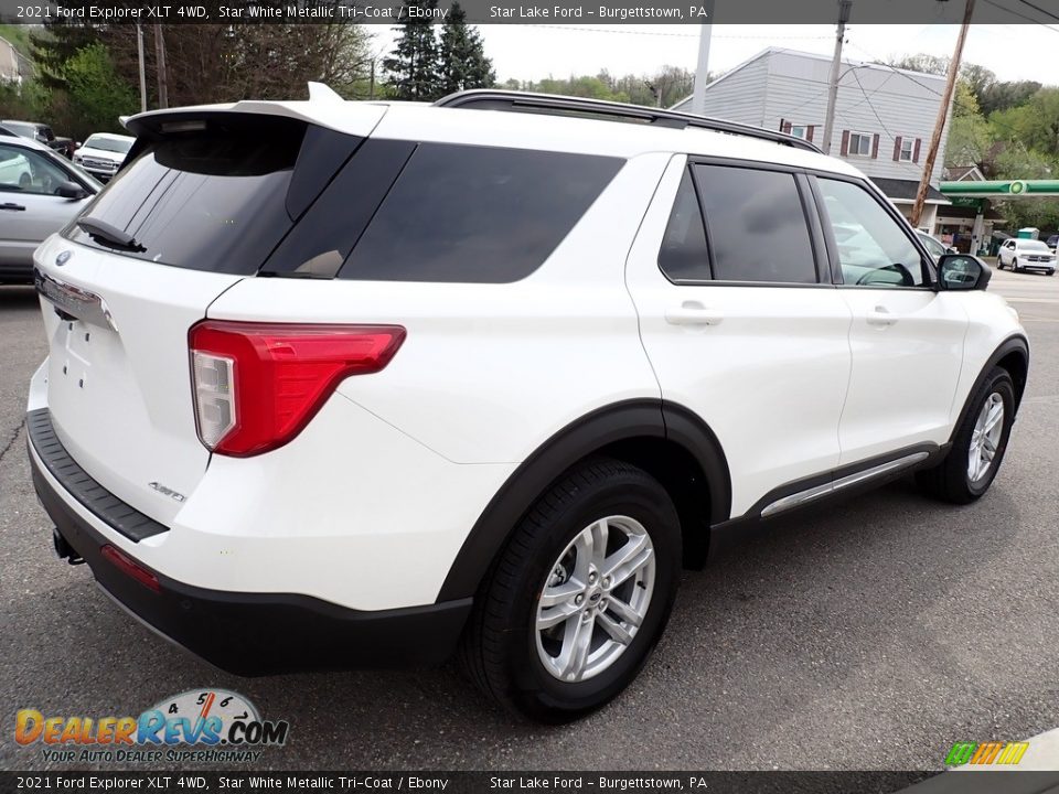 2021 Ford Explorer XLT 4WD Star White Metallic Tri-Coat / Ebony Photo #6