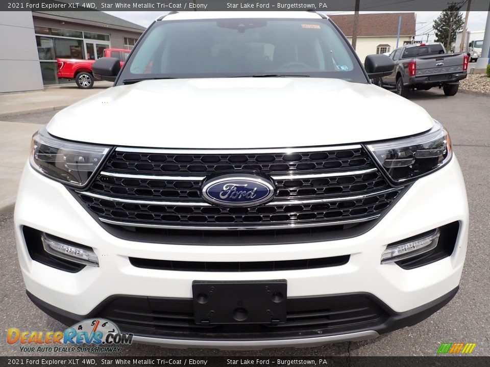 2021 Ford Explorer XLT 4WD Star White Metallic Tri-Coat / Ebony Photo #9