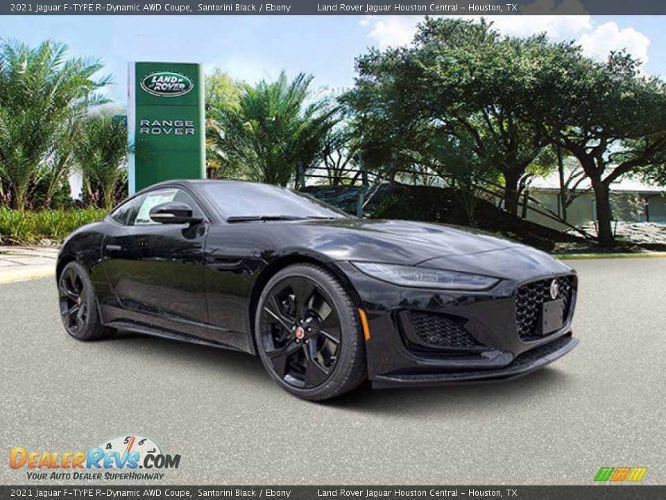 2021 Jaguar F-TYPE R-Dynamic AWD Coupe Santorini Black / Ebony Photo #12