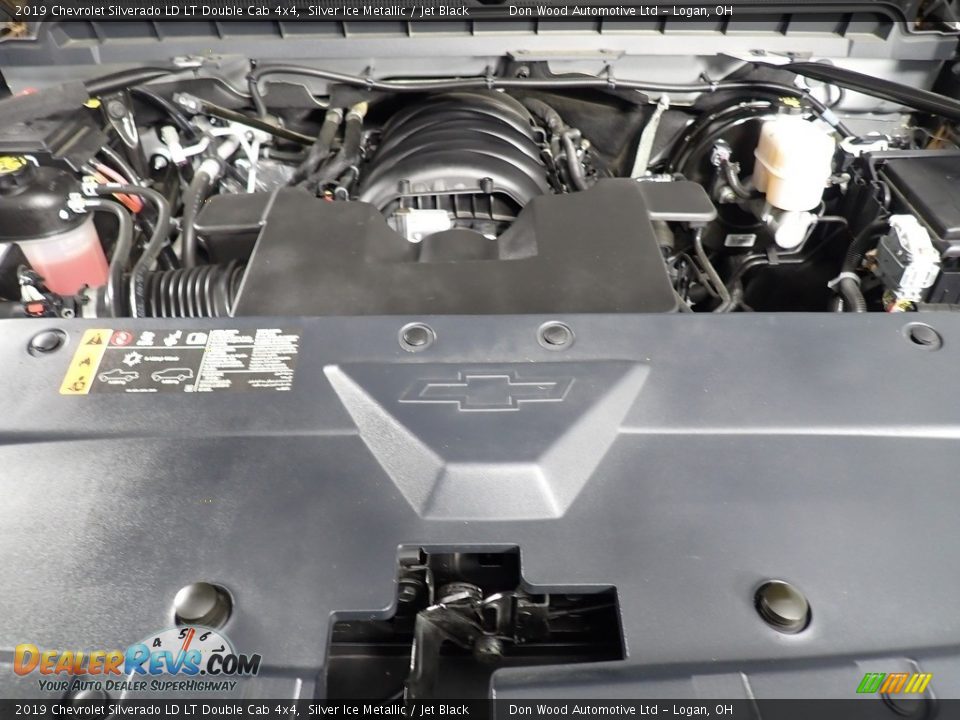 2019 Chevrolet Silverado LD LT Double Cab 4x4 Silver Ice Metallic / Jet Black Photo #6