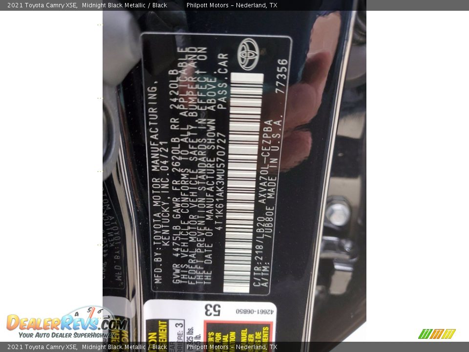 2021 Toyota Camry XSE Midnight Black Metallic / Black Photo #25