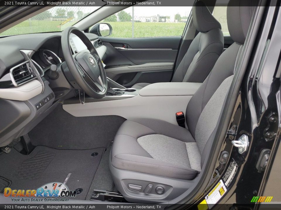 2021 Toyota Camry LE Midnight Black Metallic / Ash Photo #4