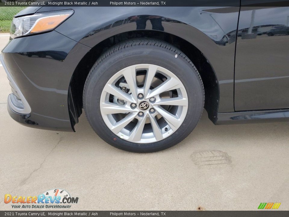 2021 Toyota Camry LE Midnight Black Metallic / Ash Photo #10