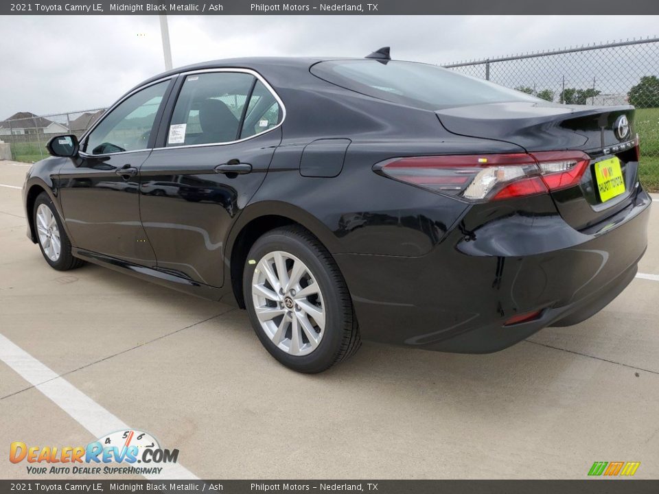 2021 Toyota Camry LE Midnight Black Metallic / Ash Photo #11
