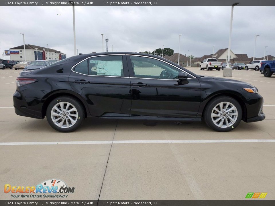 2021 Toyota Camry LE Midnight Black Metallic / Ash Photo #12