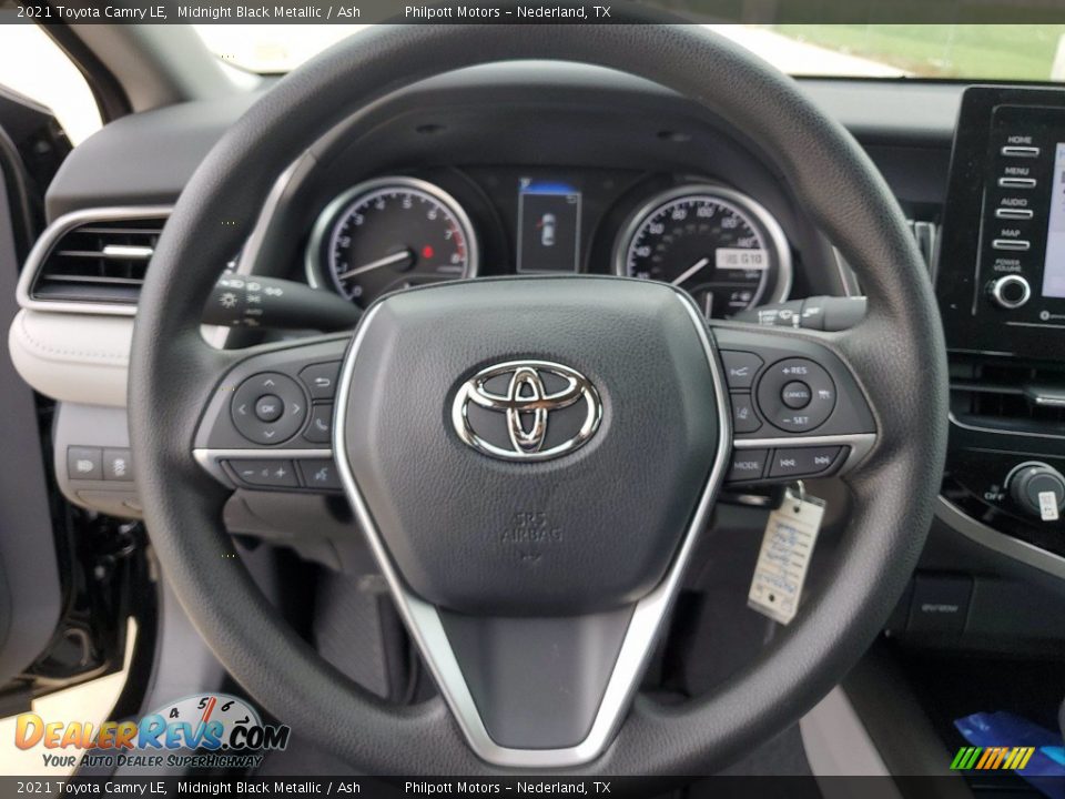2021 Toyota Camry LE Midnight Black Metallic / Ash Photo #15