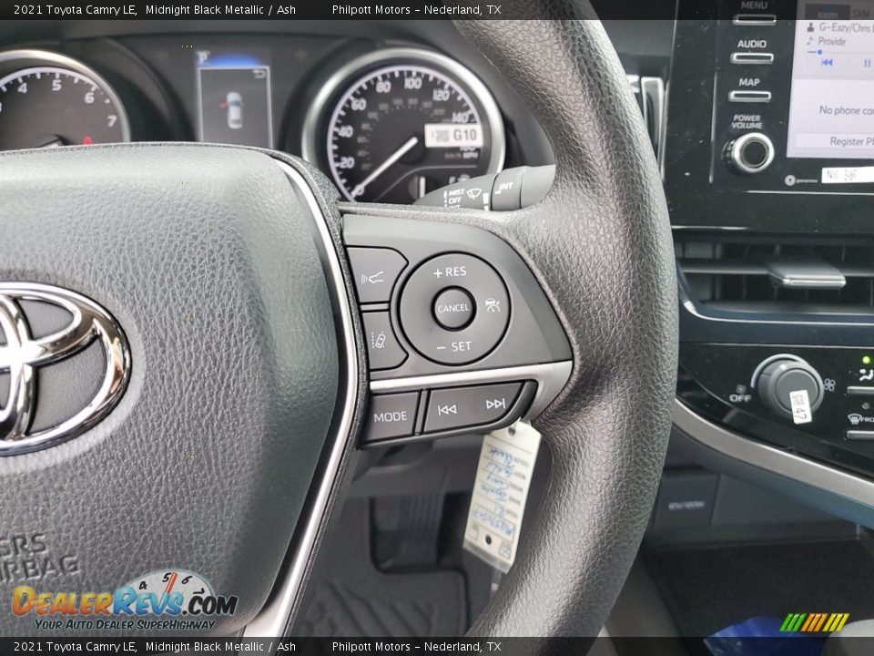 2021 Toyota Camry LE Midnight Black Metallic / Ash Photo #17