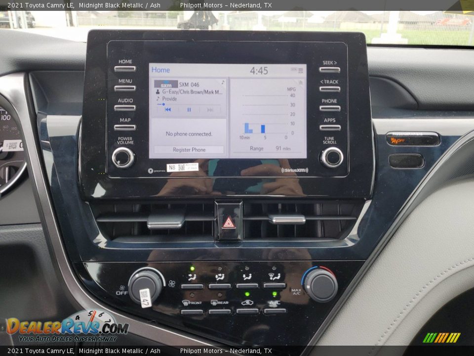2021 Toyota Camry LE Midnight Black Metallic / Ash Photo #18