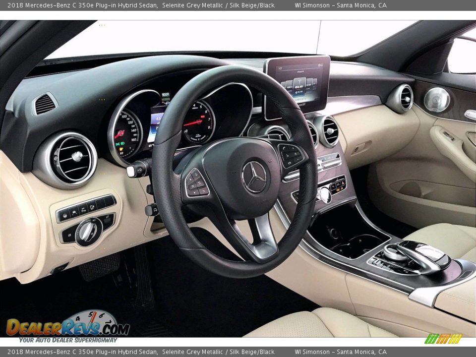 2018 Mercedes-Benz C 350e Plug-in Hybrid Sedan Selenite Grey Metallic / Silk Beige/Black Photo #14