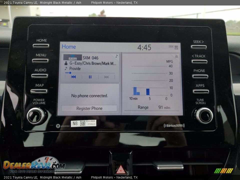 2021 Toyota Camry LE Midnight Black Metallic / Ash Photo #19