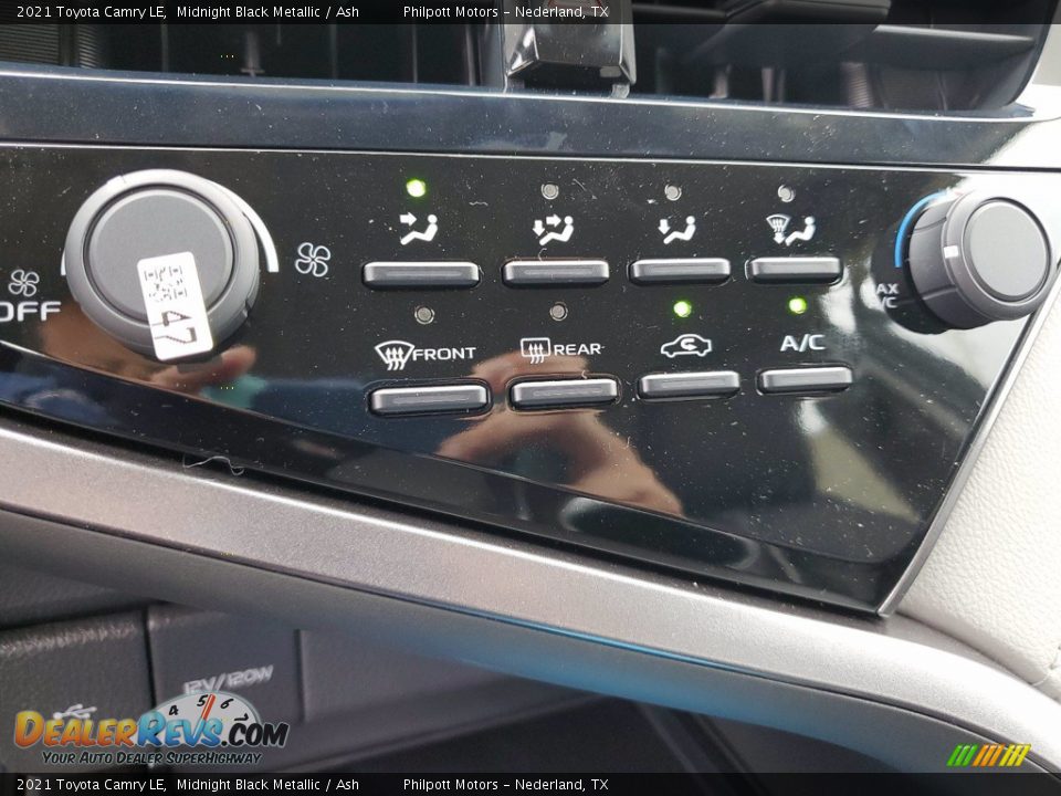 2021 Toyota Camry LE Midnight Black Metallic / Ash Photo #22