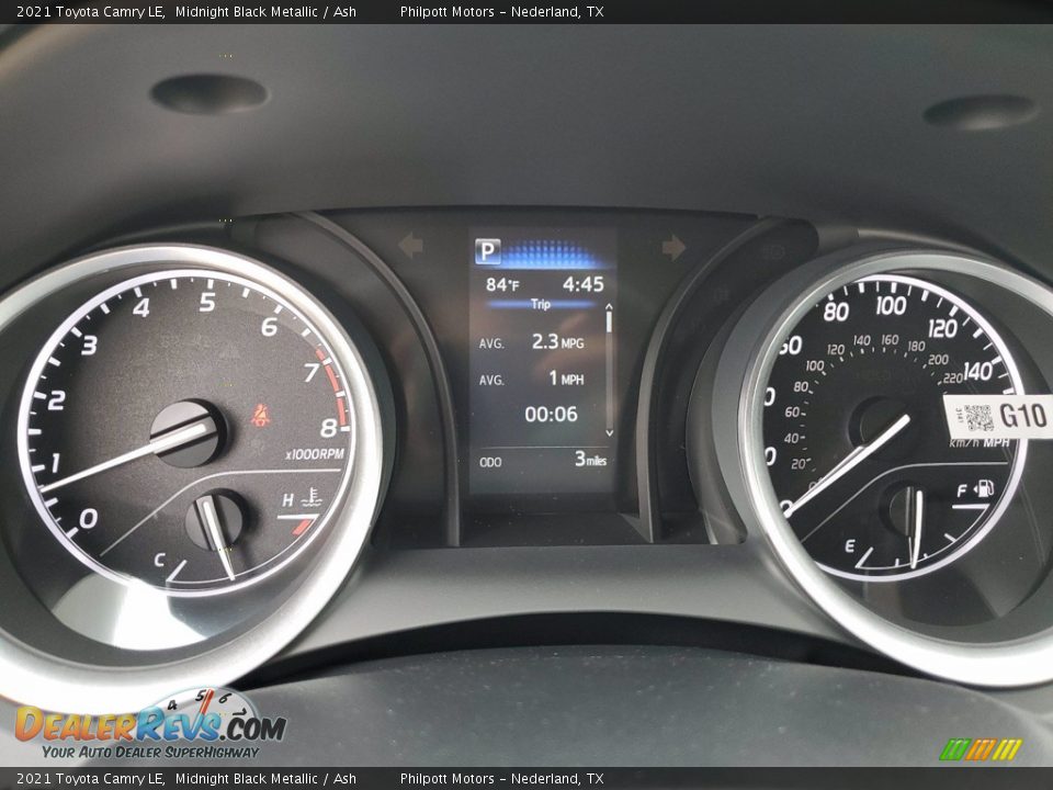 2021 Toyota Camry LE Midnight Black Metallic / Ash Photo #23