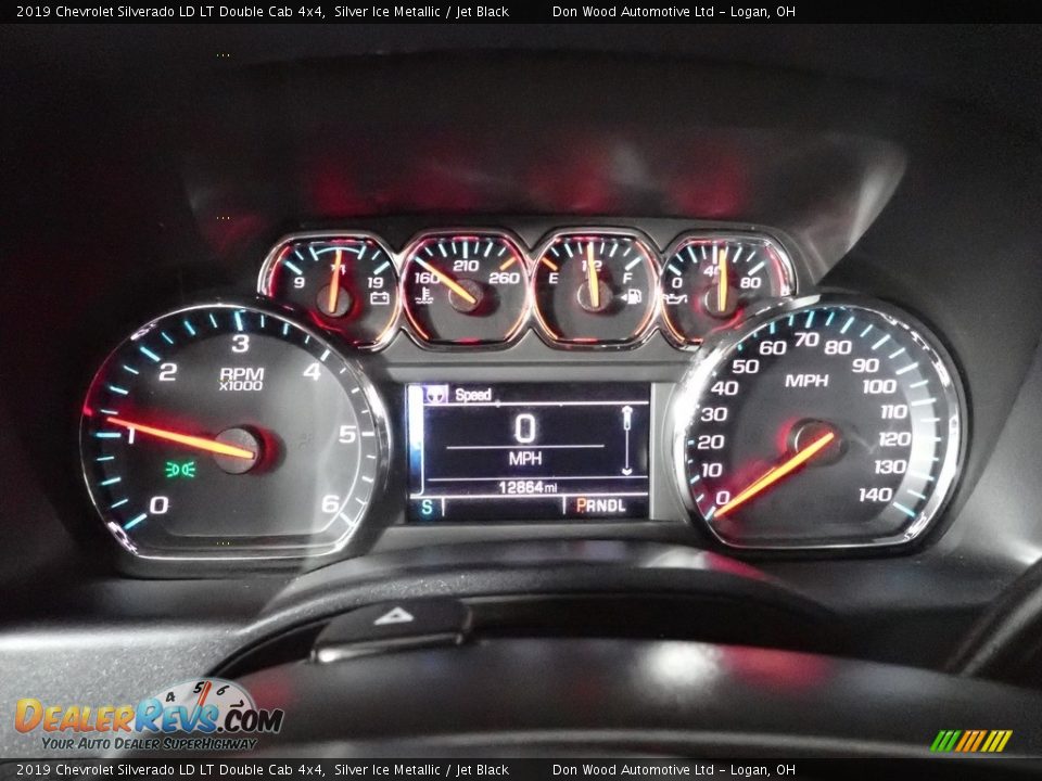 2019 Chevrolet Silverado LD LT Double Cab 4x4 Silver Ice Metallic / Jet Black Photo #32