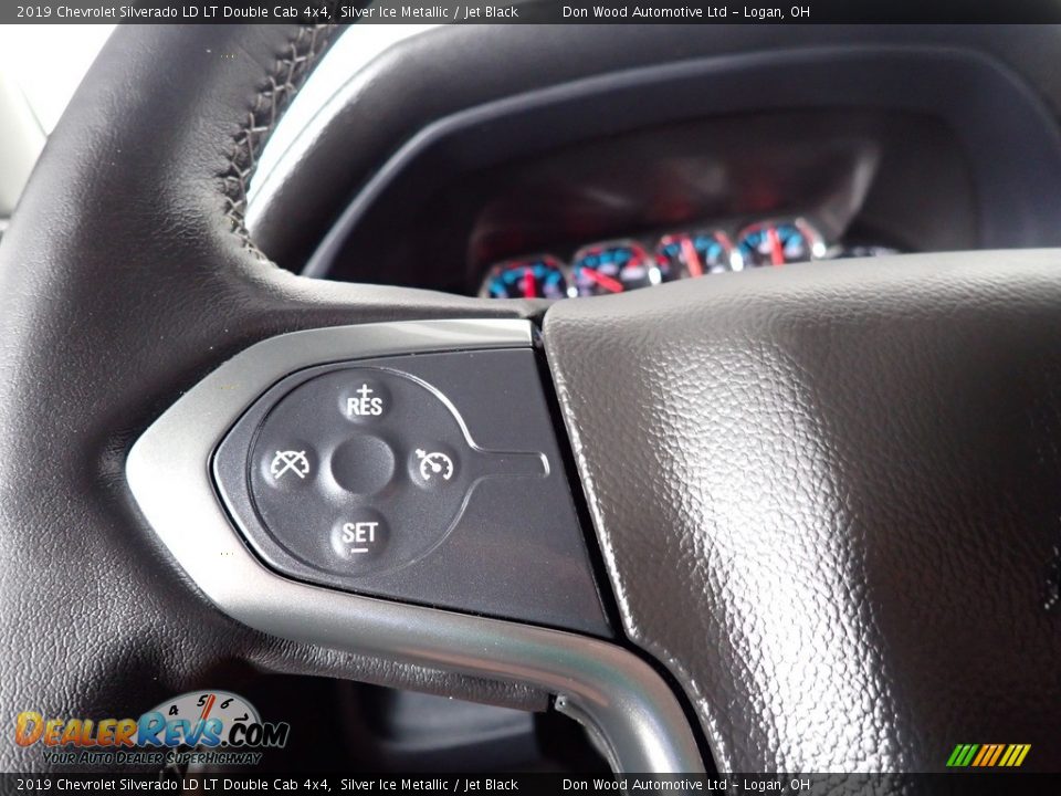 2019 Chevrolet Silverado LD LT Double Cab 4x4 Silver Ice Metallic / Jet Black Photo #35