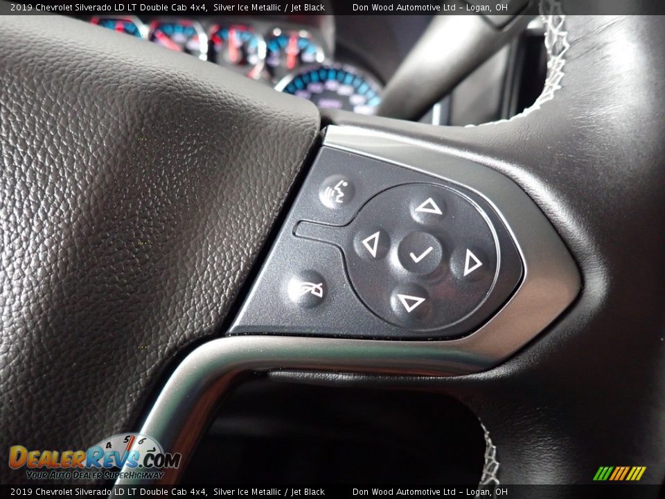 2019 Chevrolet Silverado LD LT Double Cab 4x4 Silver Ice Metallic / Jet Black Photo #36