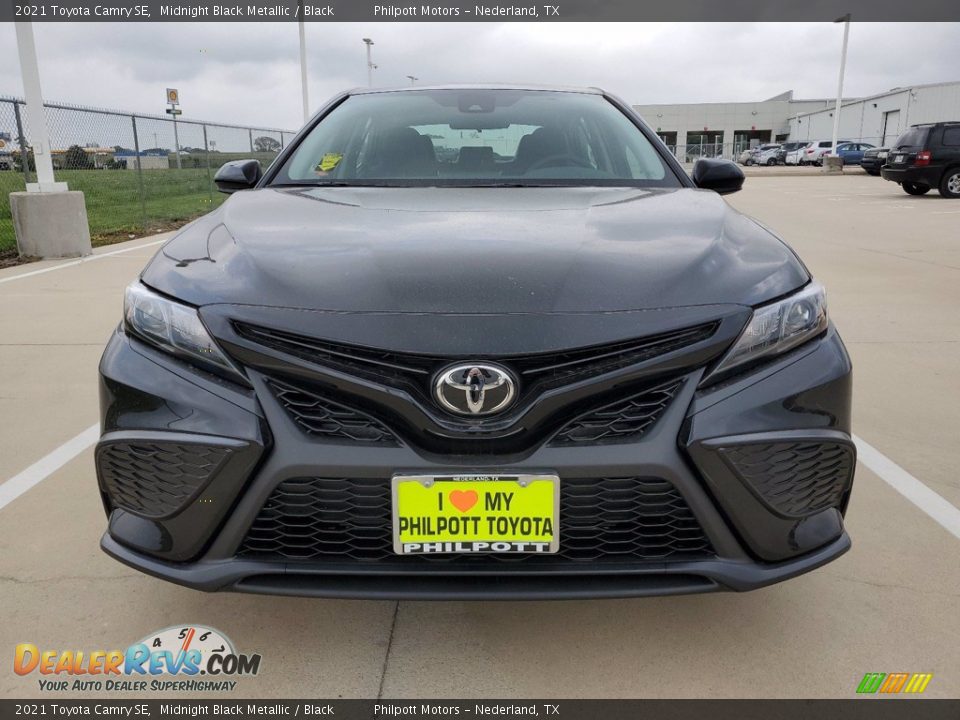 2021 Toyota Camry SE Midnight Black Metallic / Black Photo #9