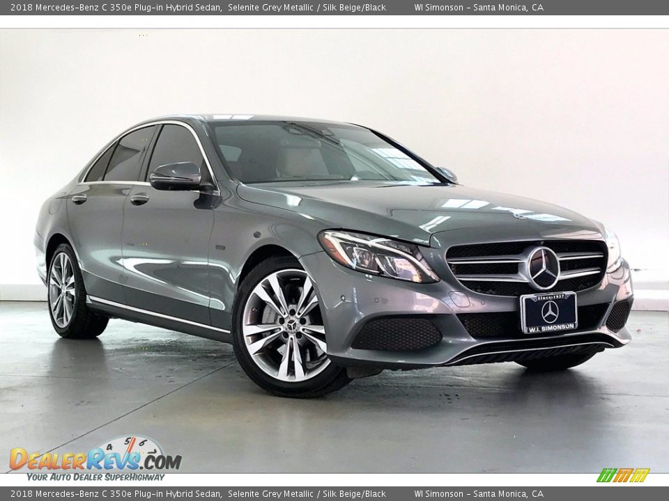 2018 Mercedes-Benz C 350e Plug-in Hybrid Sedan Selenite Grey Metallic / Silk Beige/Black Photo #34