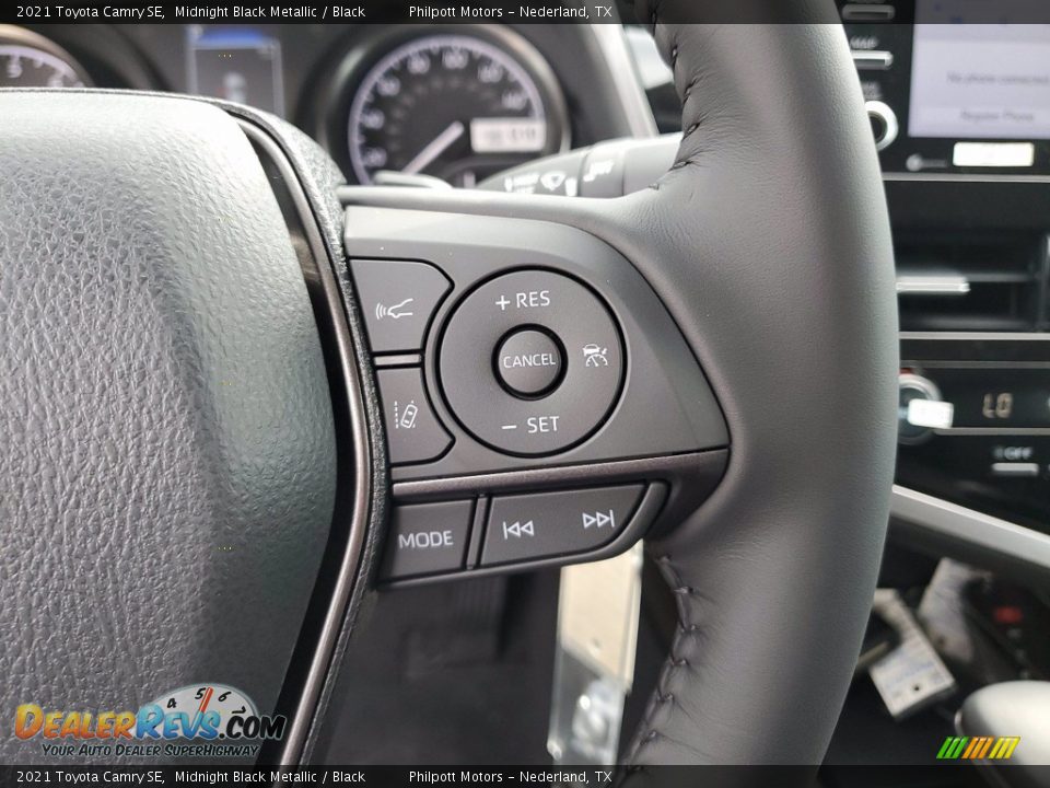 2021 Toyota Camry SE Midnight Black Metallic / Black Photo #17
