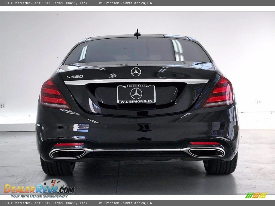 2018 Mercedes-Benz S 560 Sedan Black / Black Photo #3