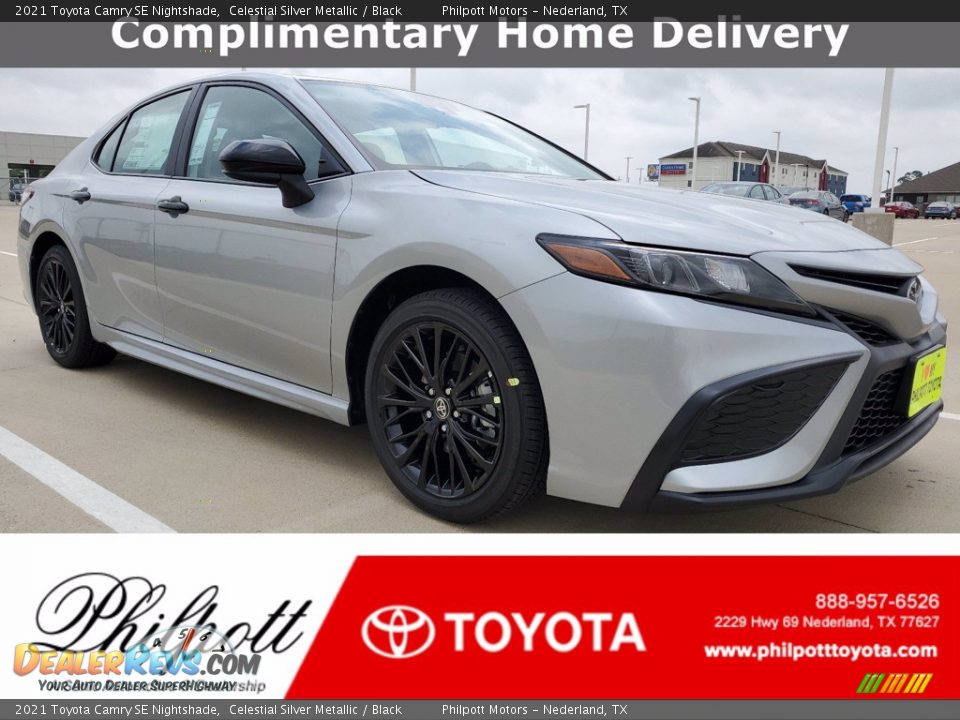 2021 Toyota Camry SE Nightshade Celestial Silver Metallic / Black Photo #1