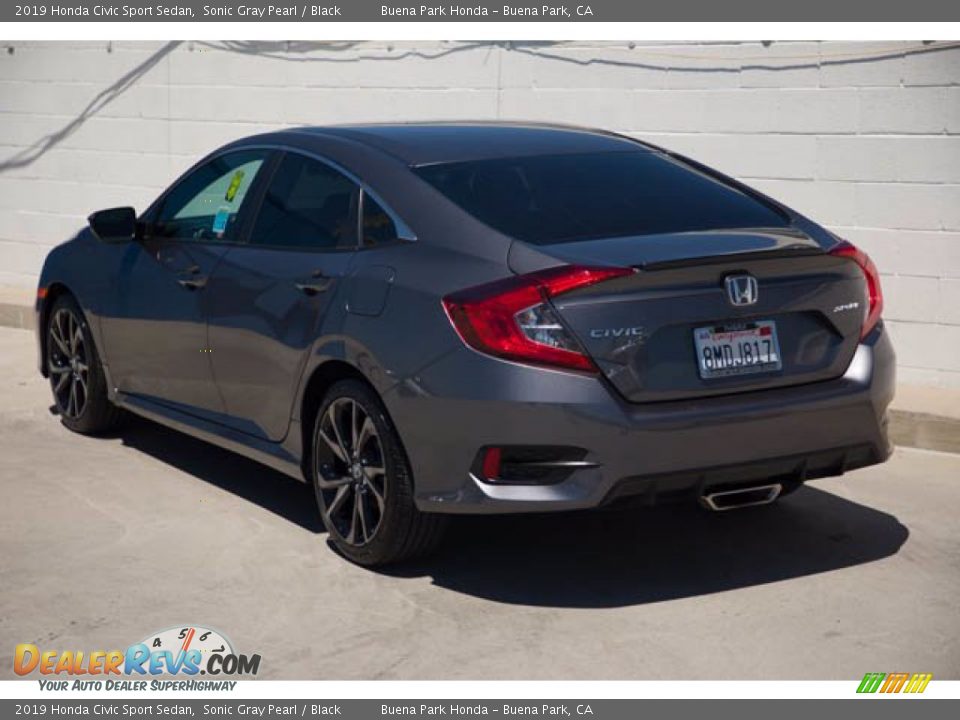 2019 Honda Civic Sport Sedan Sonic Gray Pearl / Black Photo #2