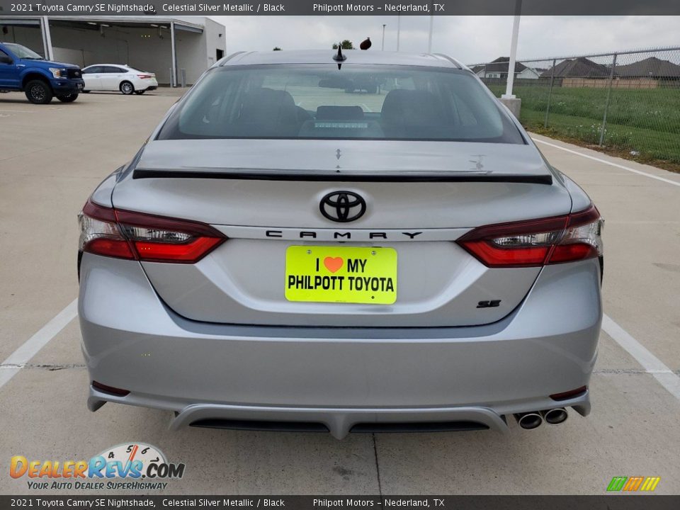 2021 Toyota Camry SE Nightshade Celestial Silver Metallic / Black Photo #8