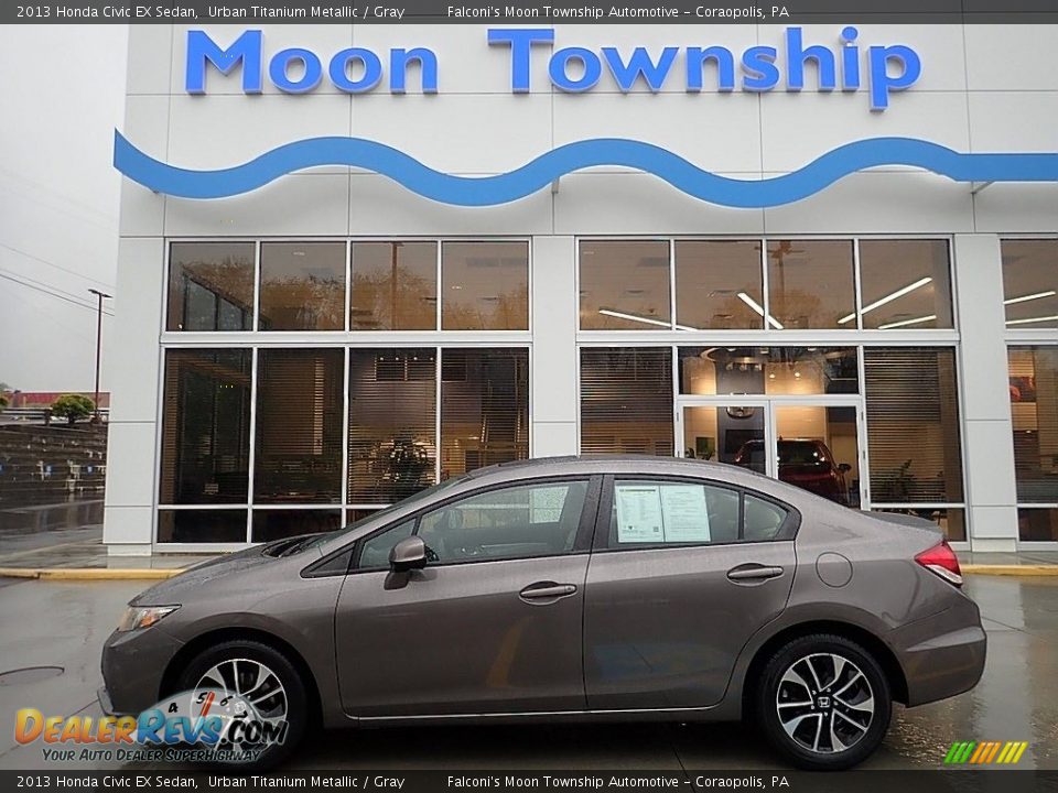 2013 Honda Civic EX Sedan Urban Titanium Metallic / Gray Photo #1