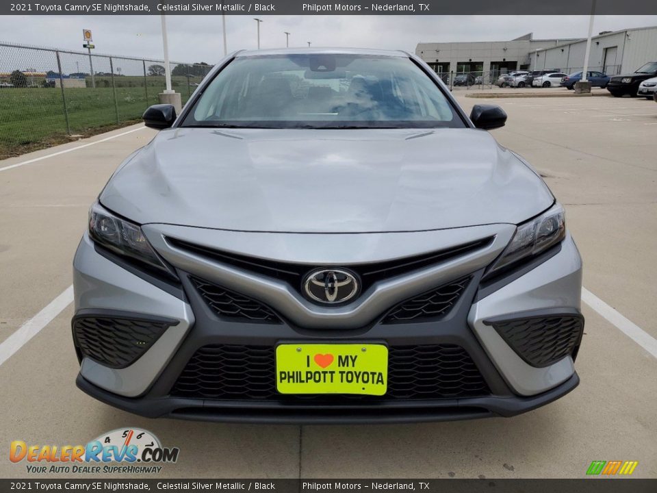 2021 Toyota Camry SE Nightshade Celestial Silver Metallic / Black Photo #9