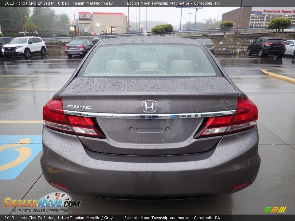 2013 Honda Civic EX Sedan Urban Titanium Metallic / Gray Photo #3