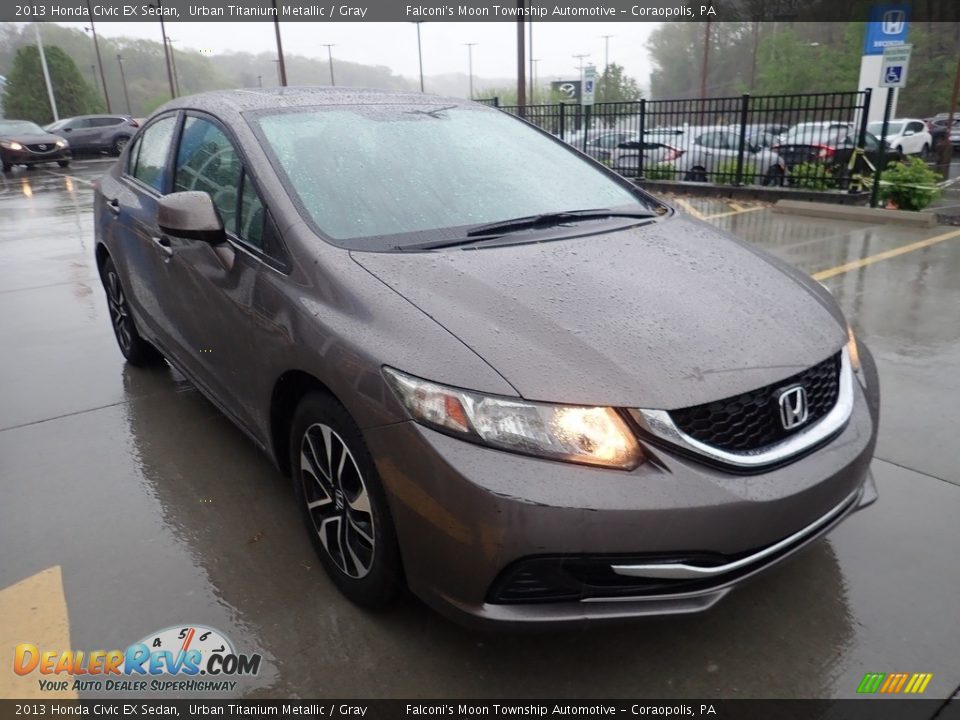 2013 Honda Civic EX Sedan Urban Titanium Metallic / Gray Photo #6