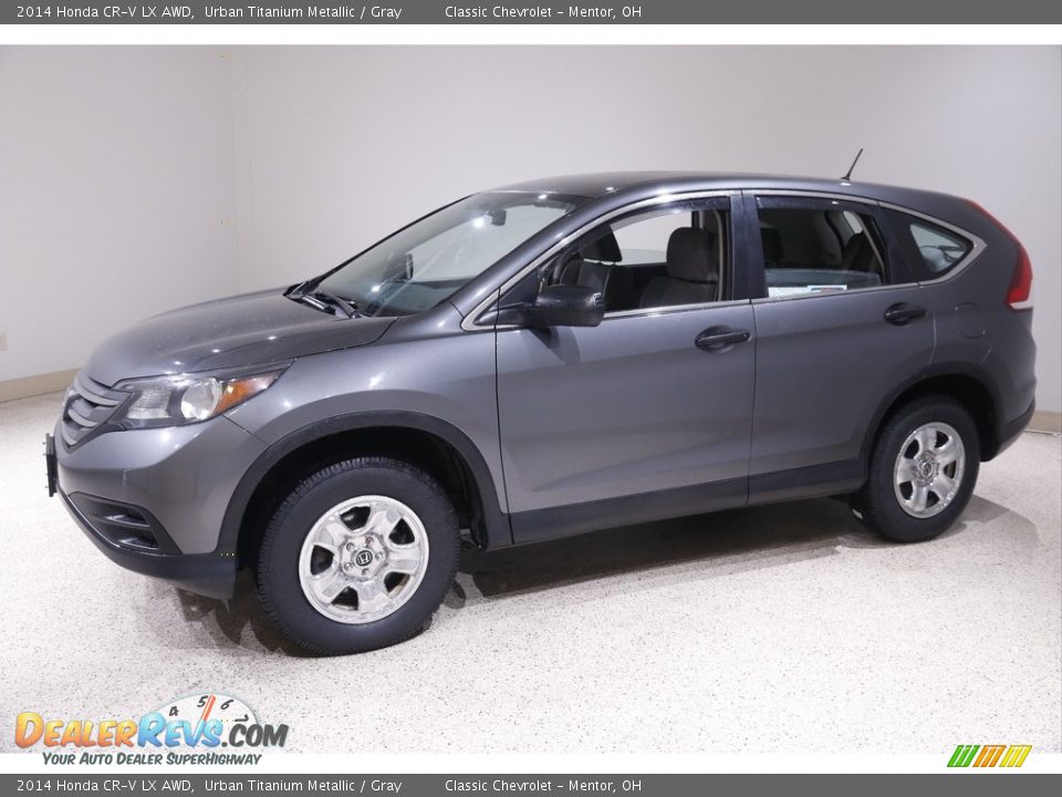 2014 Honda CR-V LX AWD Urban Titanium Metallic / Gray Photo #3