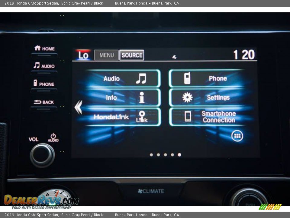 2019 Honda Civic Sport Sedan Sonic Gray Pearl / Black Photo #24