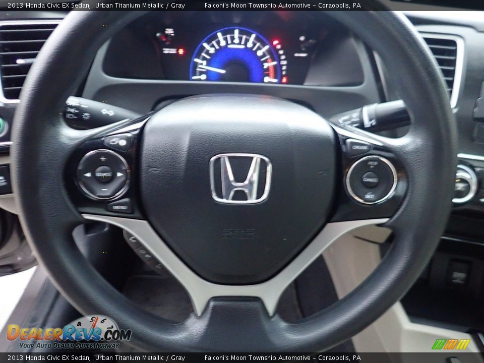 2013 Honda Civic EX Sedan Urban Titanium Metallic / Gray Photo #22