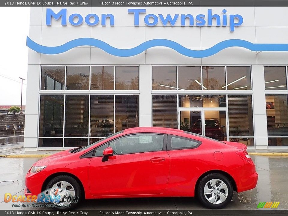 2013 Honda Civic LX Coupe Rallye Red / Gray Photo #1