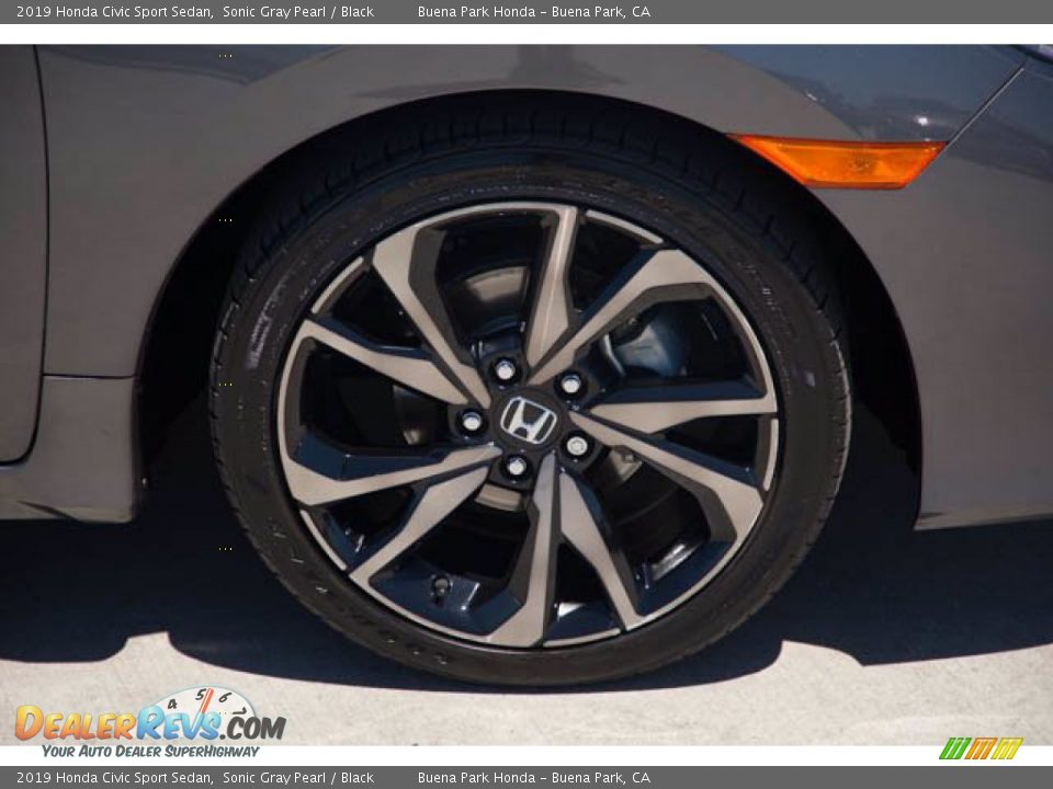 2019 Honda Civic Sport Sedan Sonic Gray Pearl / Black Photo #34