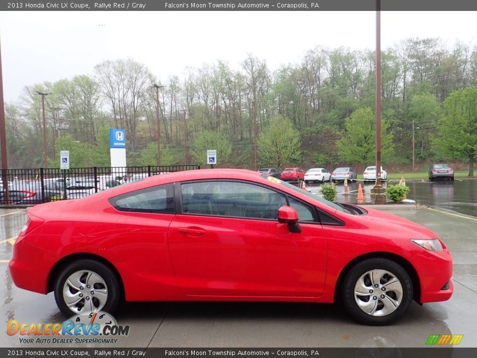 2013 Honda Civic LX Coupe Rallye Red / Gray Photo #5