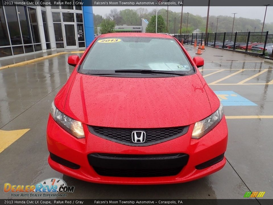 2013 Honda Civic LX Coupe Rallye Red / Gray Photo #7