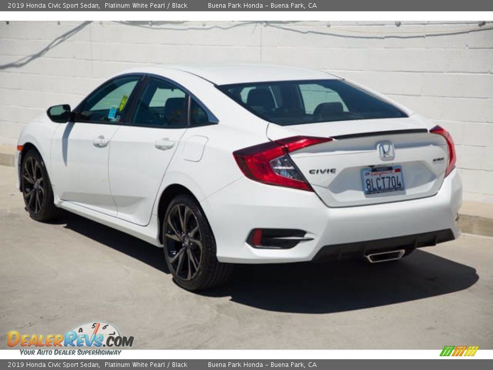 2019 Honda Civic Sport Sedan Platinum White Pearl / Black Photo #2