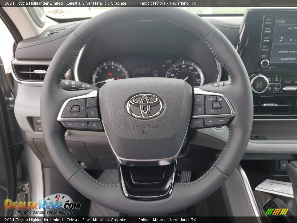 2021 Toyota Highlander Limited Celestial Silver Metallic / Graphite Photo #15