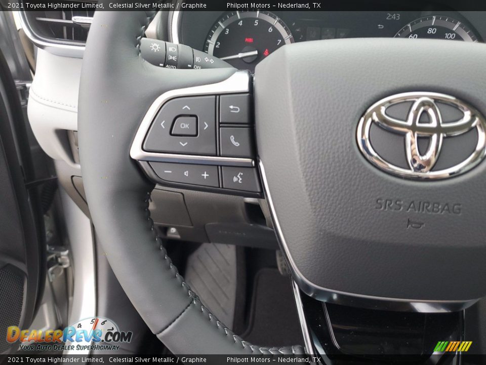 2021 Toyota Highlander Limited Celestial Silver Metallic / Graphite Photo #16
