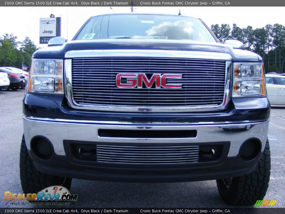 2009 GMC Sierra 1500 SLE Crew Cab 4x4 Onyx Black / Dark Titanium Photo #3