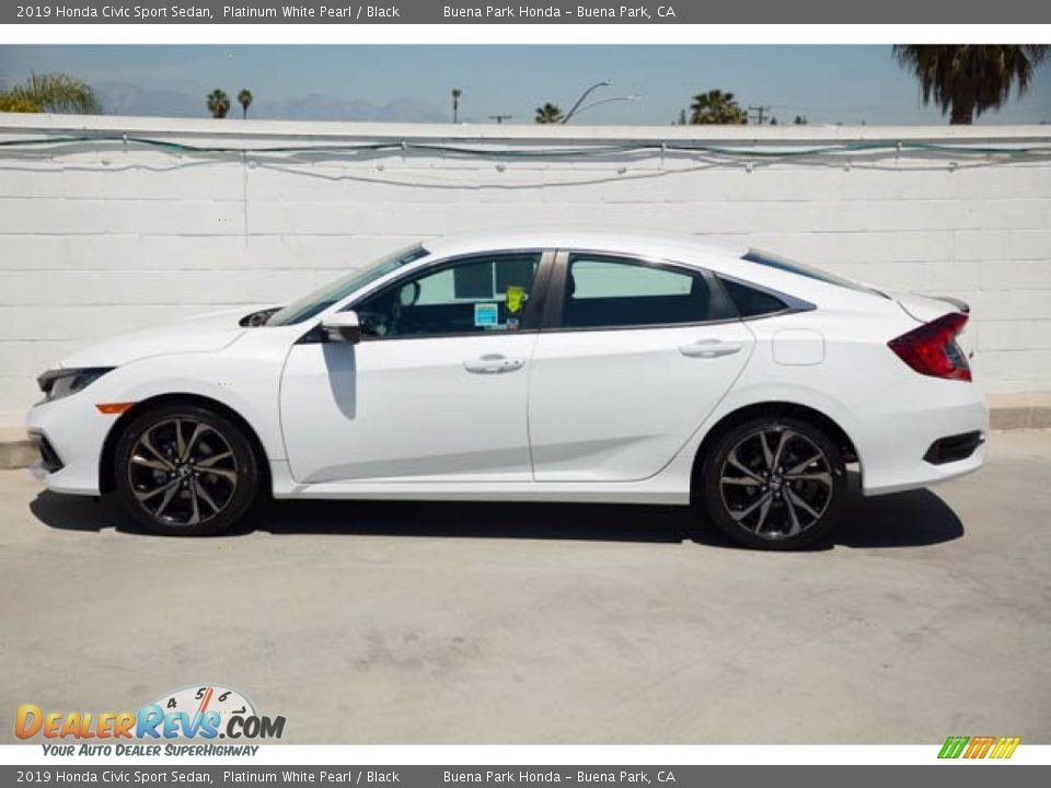 2019 Honda Civic Sport Sedan Platinum White Pearl / Black Photo #8