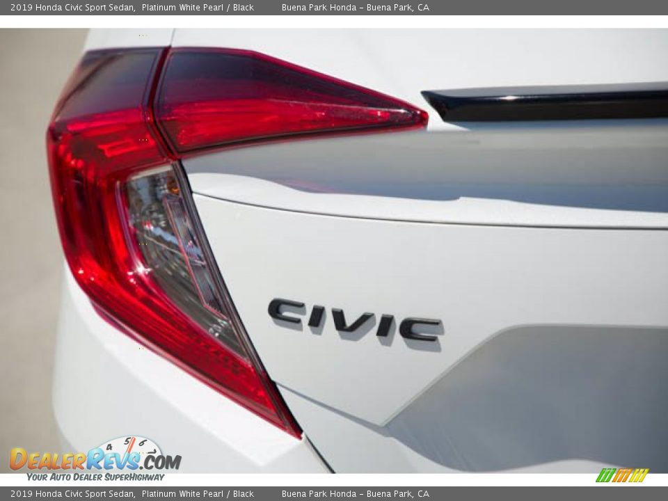 2019 Honda Civic Sport Sedan Platinum White Pearl / Black Photo #10